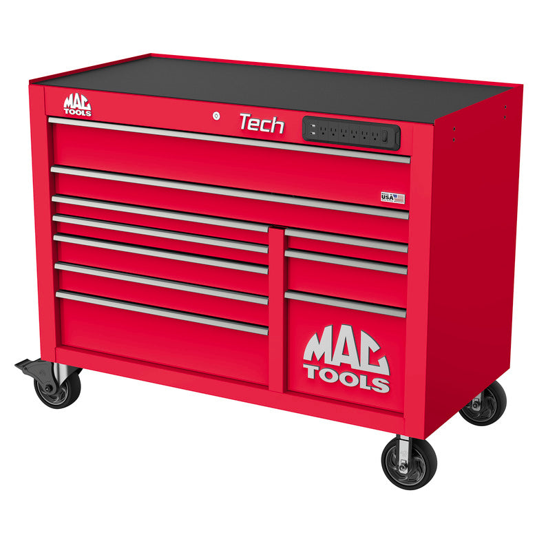 Tech™ Series 10-Drawer Workstation - Firebrick Red - T5025P-RD
