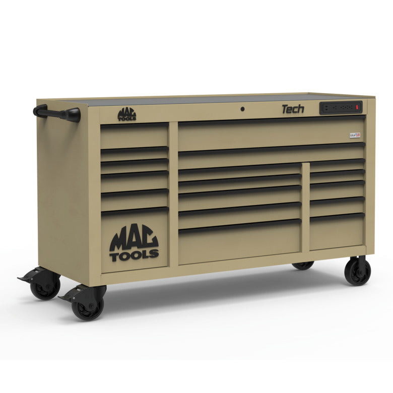 Tech™ Series 18-Drawer Workstation - Desert Tan - T6725P-DT | Mac