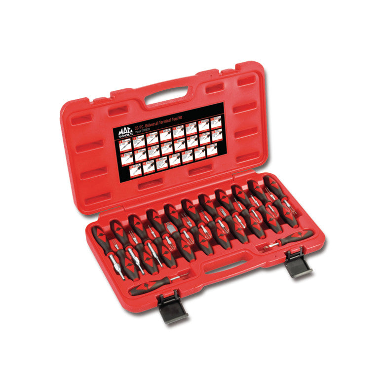 23 Piece Terminal Tool Kit - Wiring Connector Terminal Removal - Soft Grip
