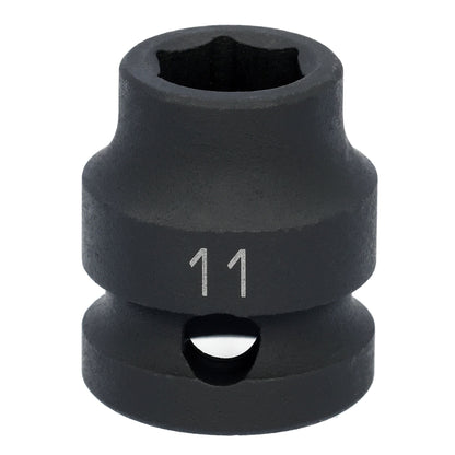 1/2" Drive 6 pt. Stubby Impact Socket - 11mm