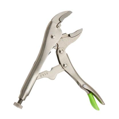 7" Curved Jaw Trigger Release Locking Pliers with Wire Cutter - Green