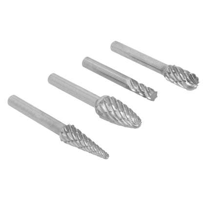 4Pc Hp Steel Cut Carbide Burr