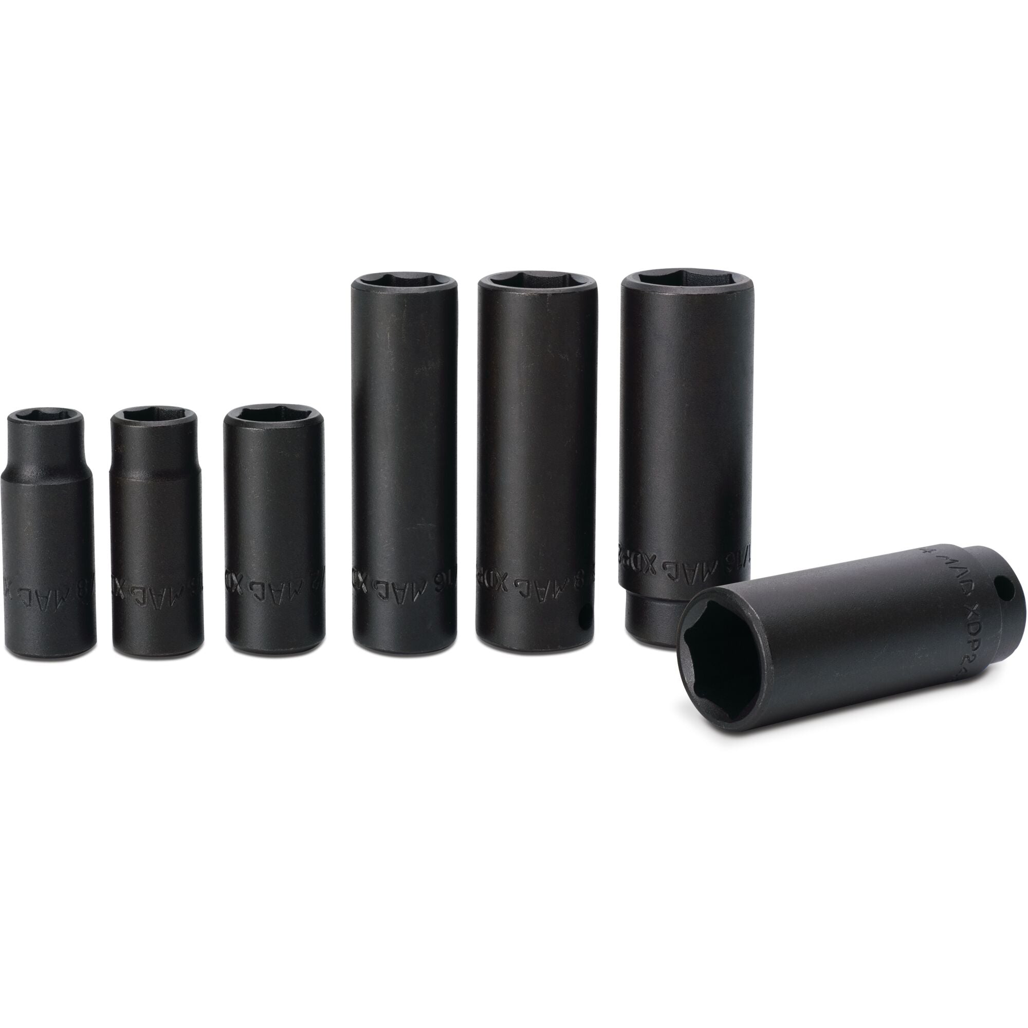 Socket Set, Deep Impact SAE in Metal Tray 3/8
