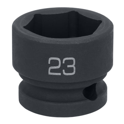 1/2" Drive 6 pt. Stubby Impact Socket - 23mm