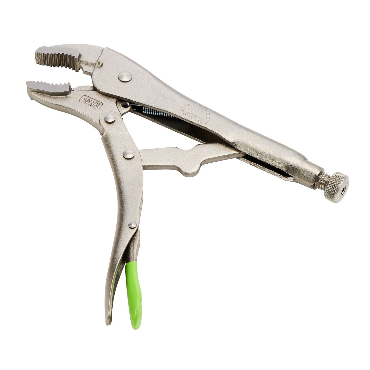 10" Curved Jaw Trigger Release Locking Pliers with Wire Cutter - Green