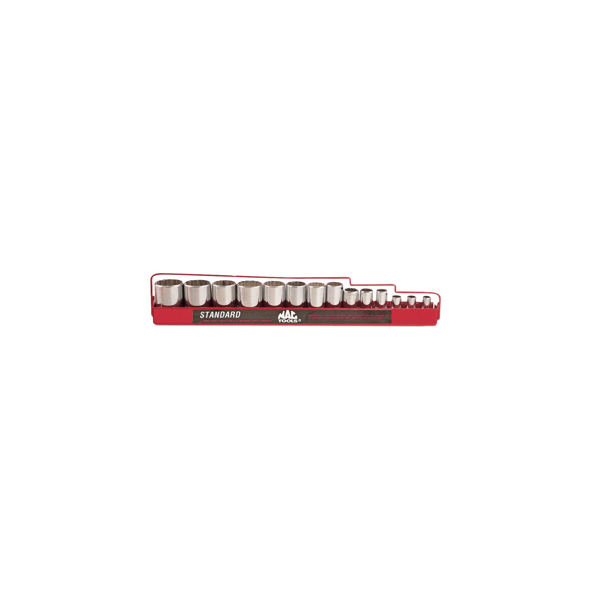 Socket Set, Intermediate SAE in Metal Tray 3/8