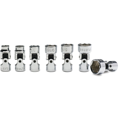 7-PC. 3/8" Drive SAE Universal Socket Set - 6-PT.