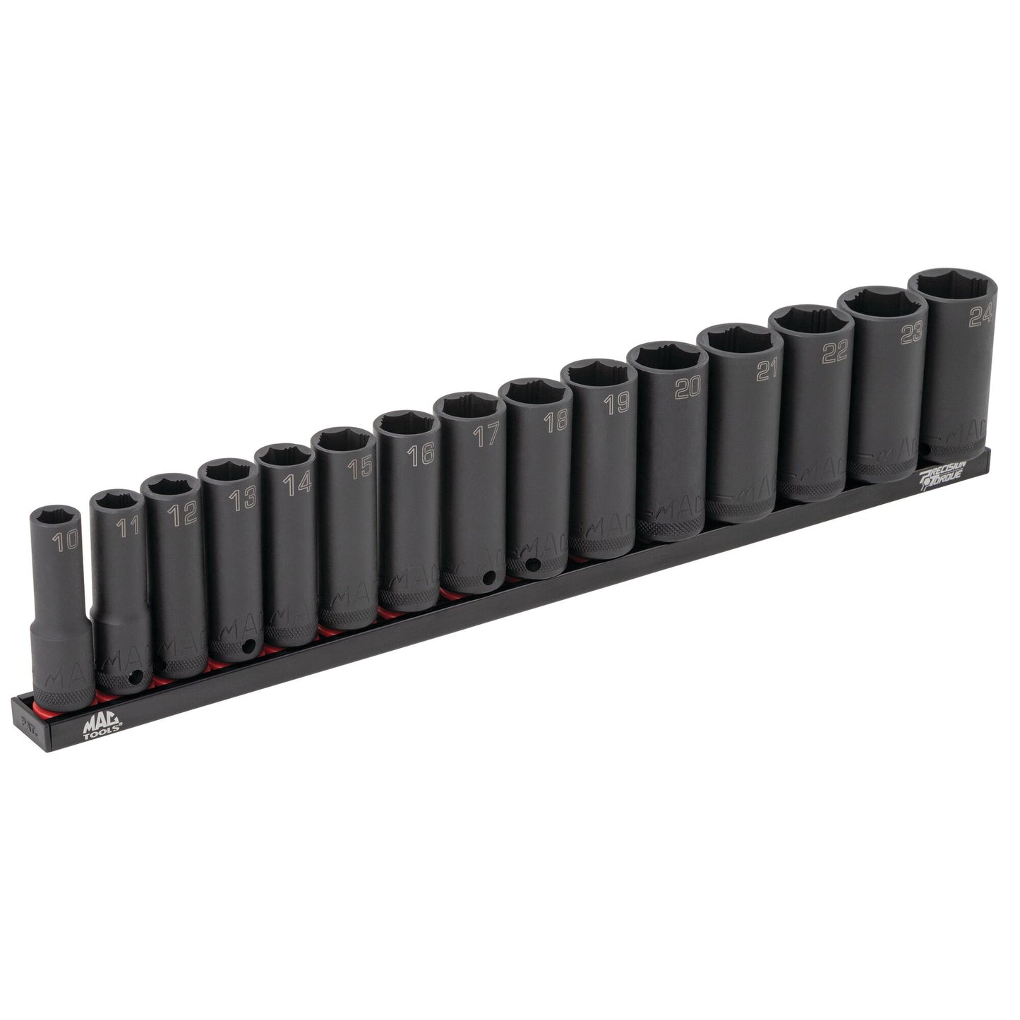15-PC. 3/8" Drive Metric Deep Impact Socket Set - 6-PT.