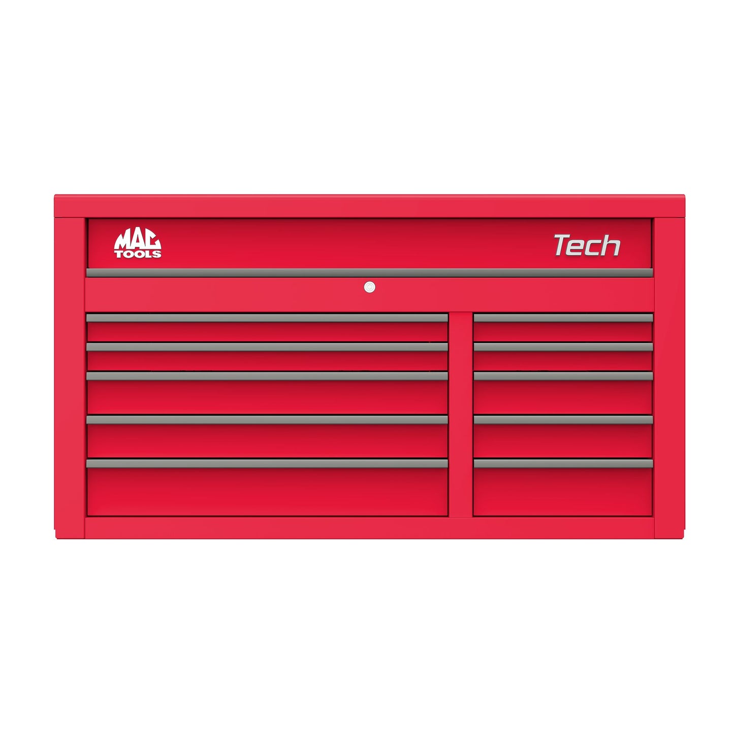 Tech™ Series 10-Drawer Top Chest - Firebrick Red