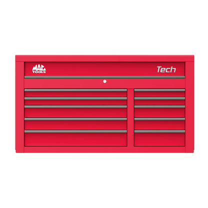 Tech™ Series 10-Drawer Top Chest - Firebrick Red