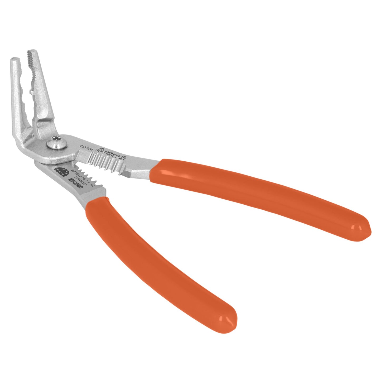 Angled Wire Crimper/Cuter/Stripper - Orange