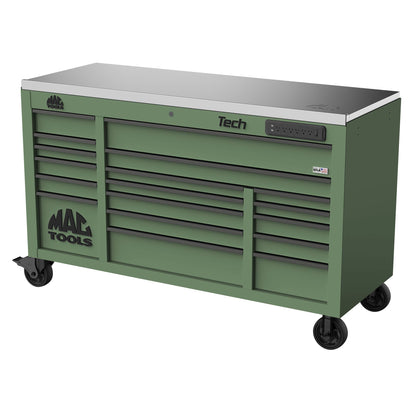 Tech™ Series 18-Drawer Workstation - Olive Green