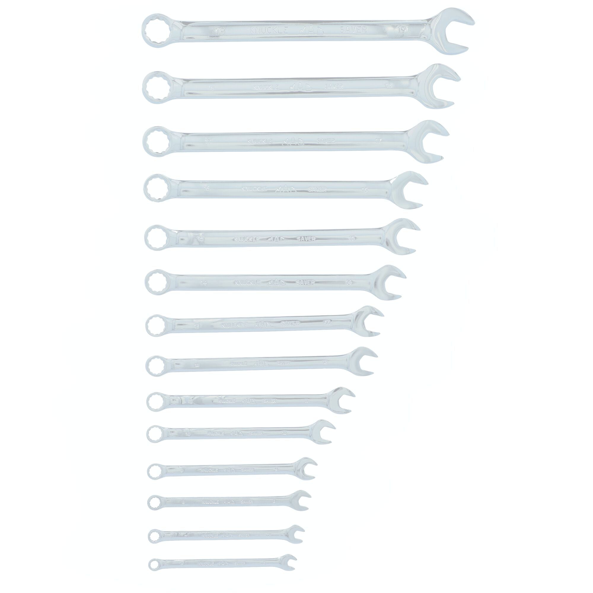 14-PC. Knuckle Saver Metric Combination Wrench Set