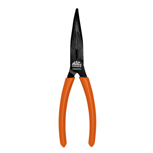 8" Bent Long-Nose C.S.T. Pliers With Cutter HI-VIZ Orange
