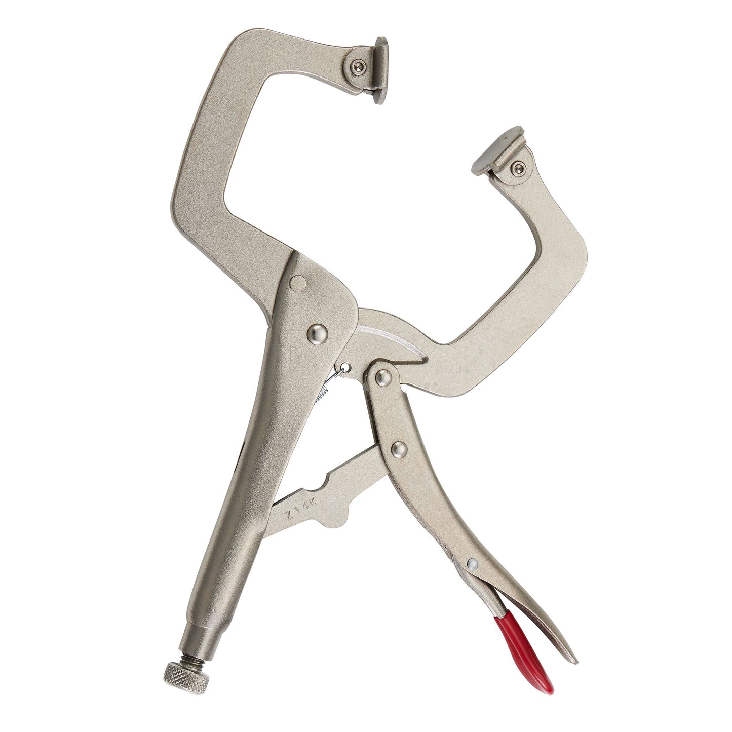 11" C-Clamp Trigger Release Locking Pliers with Swivel Pads  - Red