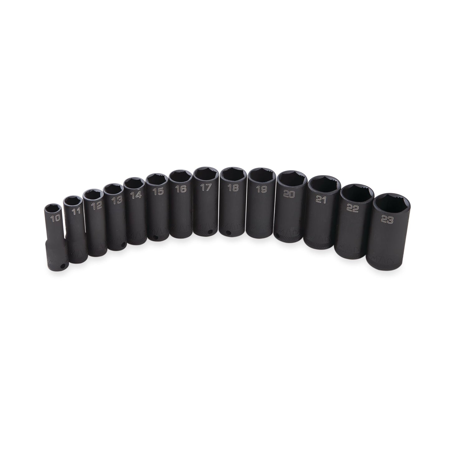14-PC. 3/8" Drive Metric Deep Impact Socket Set - 6-PT.