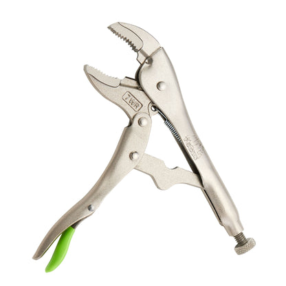 7" Curved Jaw Trigger Release Locking Pliers with Wire Cutter - Green