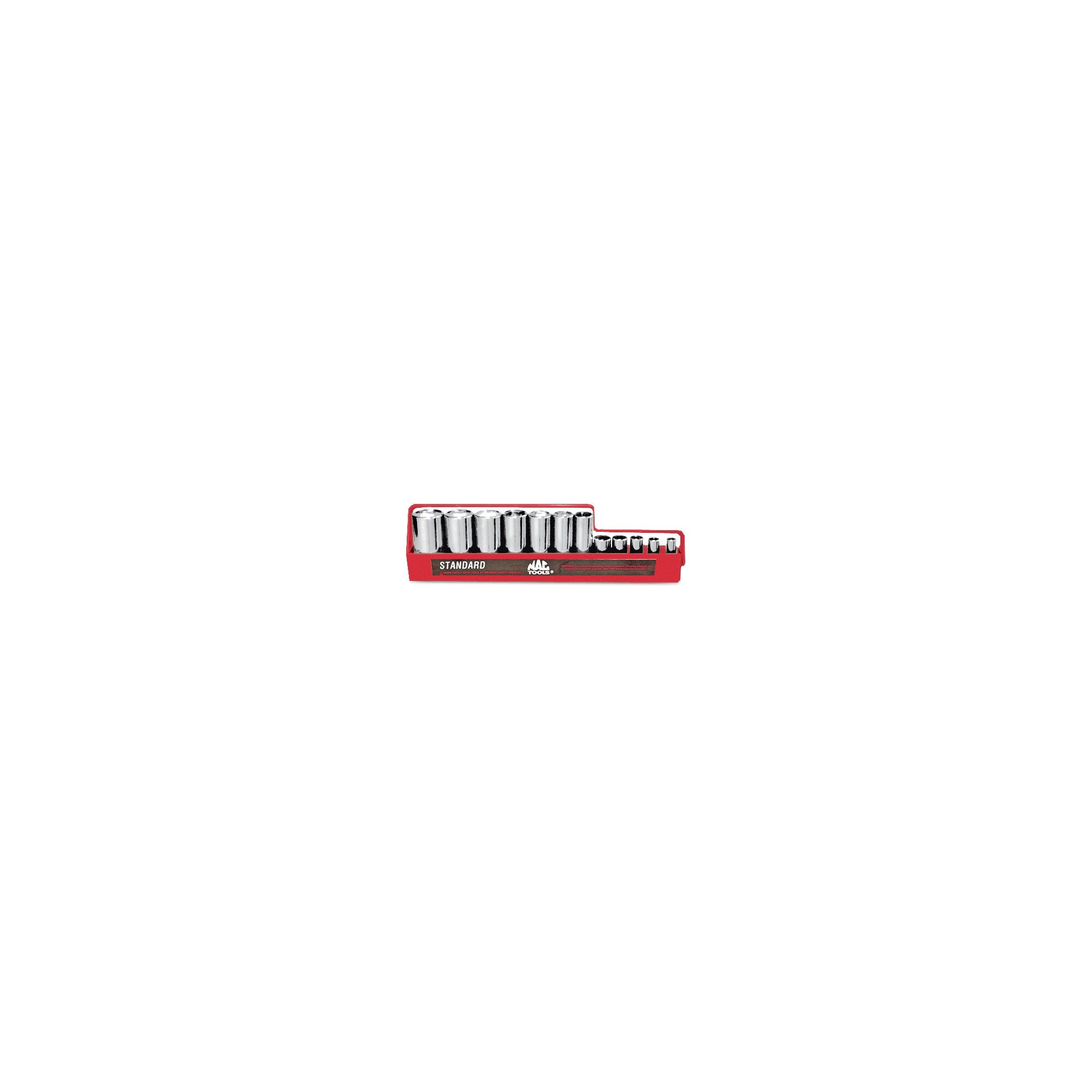 Socket Set, Deep SAE in Metal Tray 3/8