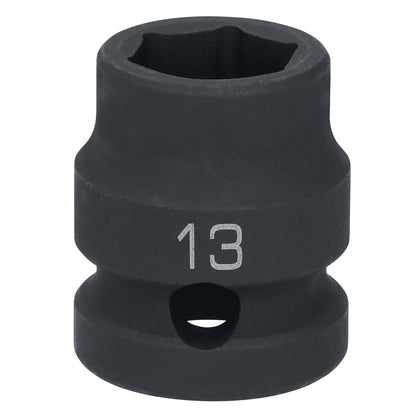 1/2" Drive 6 pt. Stubby Impact Socket - 13mm