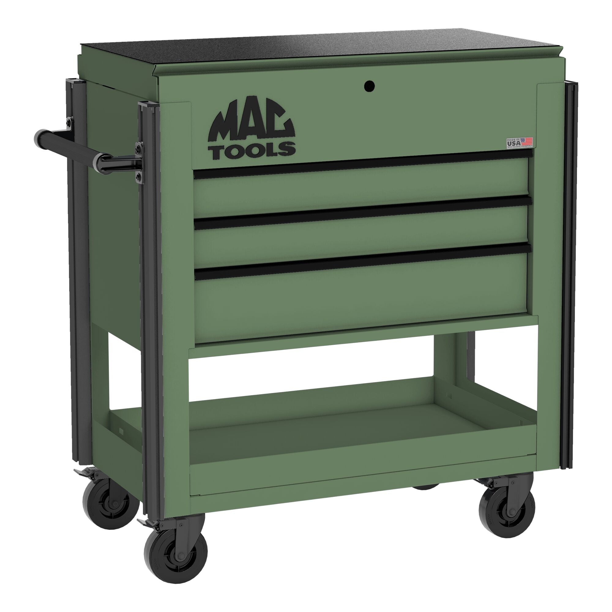 5-Drawer Utility Cart w/ Full Lid - Olive Green