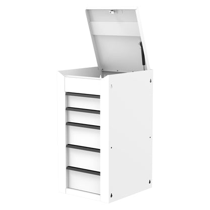5-Drawer Side Box for UC3720 (MB199) Carts - Titanium White