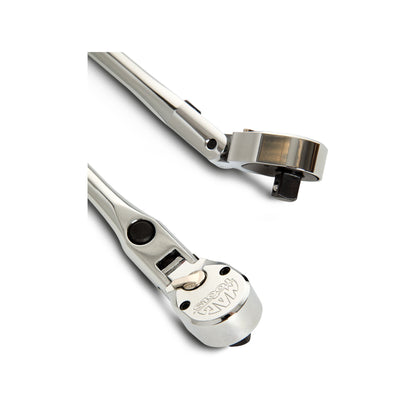 3/8" Drive Axis 90-Tooth Locking Flex-Head Metal-Handle Ratchet - 13"