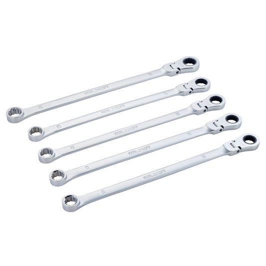5-PC. Metric XL Flex Head Ratcheting Wrench Set – 12 pt.