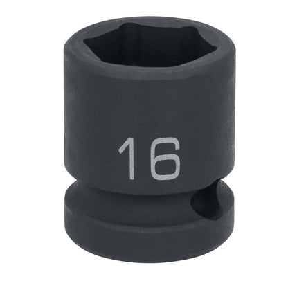 1/2" Drive 6 pt. Stubby Impact Socket - 16mm