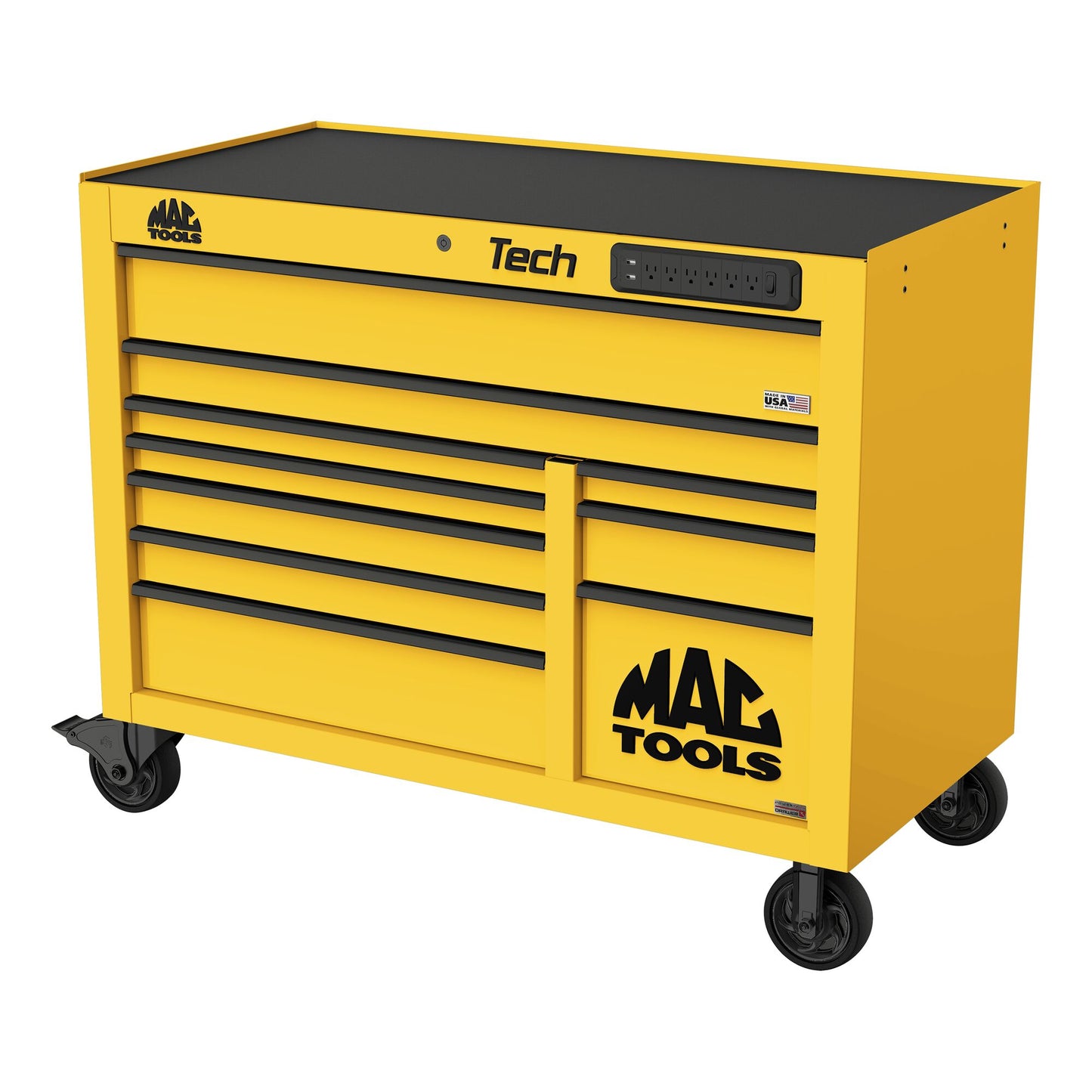 Tech™ Series 10-Drawer Workstation with PowerTech™ Drawer - Sunburst Yellow