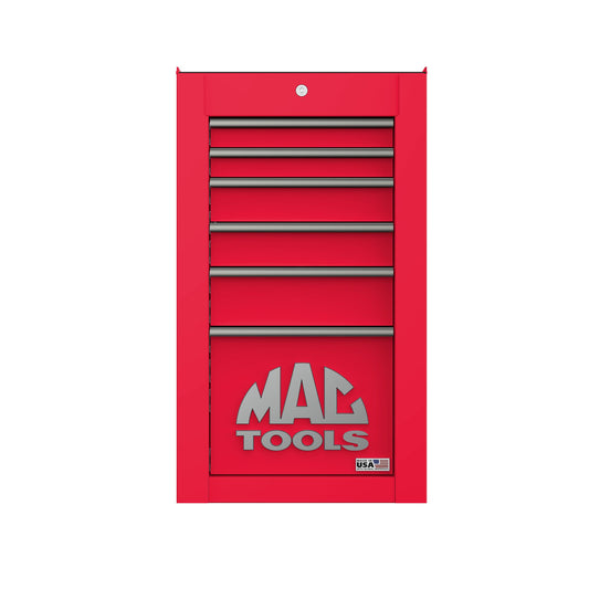 Tech™ Series 6-Drawer Side Cabinet with PowerTech™ Drawer - Firebrick Red