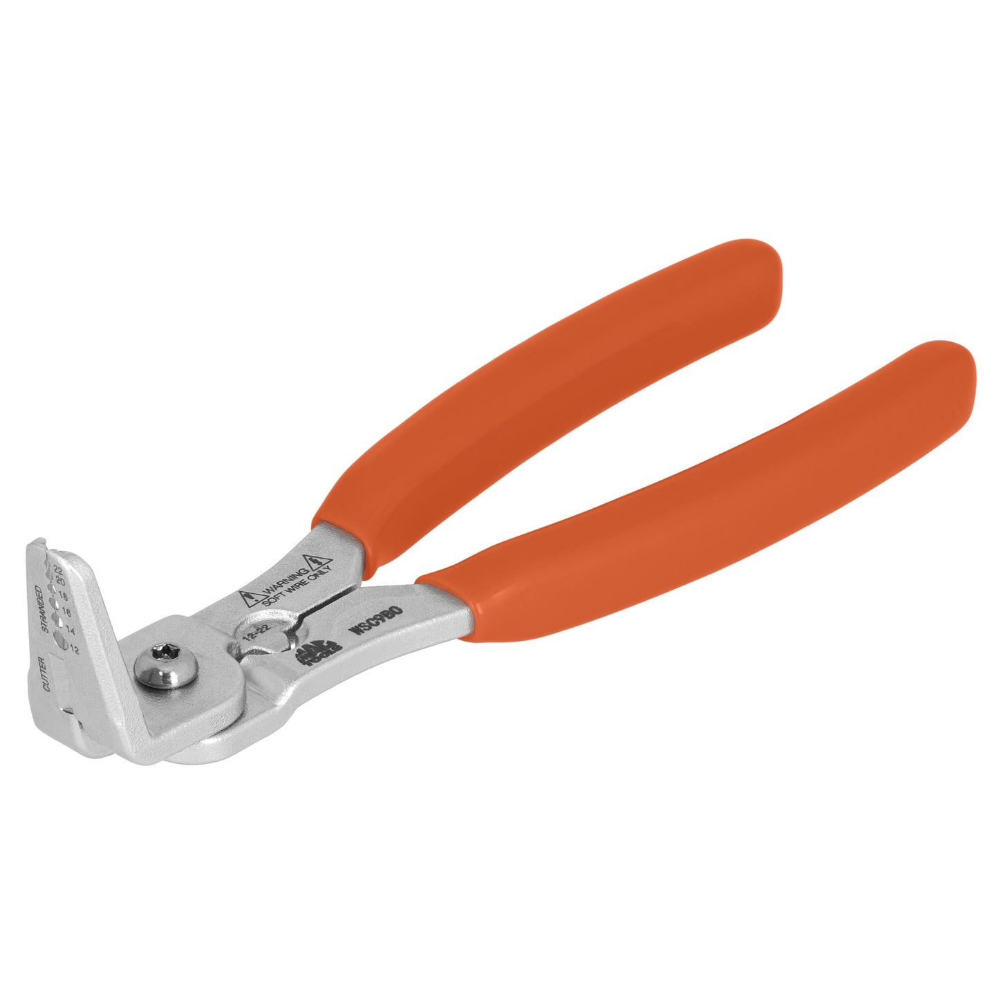 Angled Wire Stripper/Cutter/Crimper - Orange