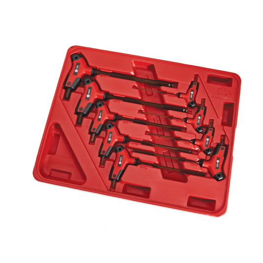 9-PC. SAE Bi-Material T-Handle Ball-End Hex Key Set