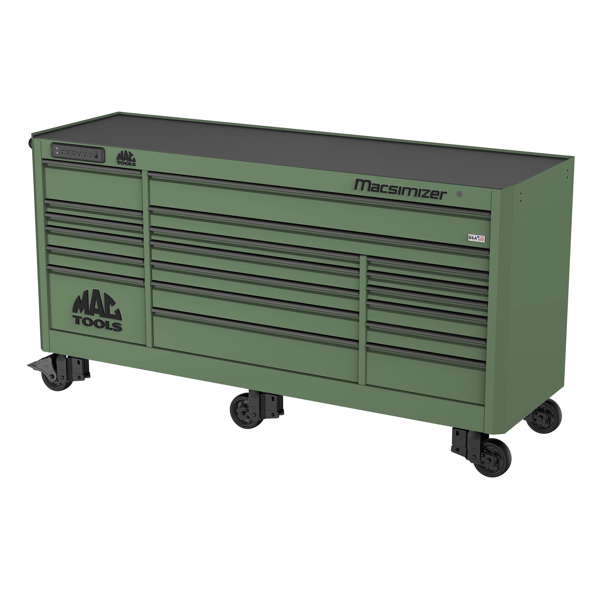 Macsimizer® 19-Drawer Workstation - Olive Green