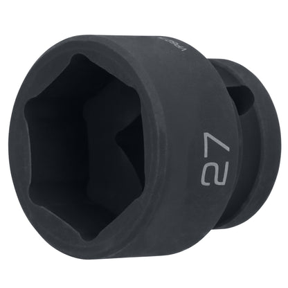 1/2" Drive 6 pt. Stubby Impact Socket - 27mm