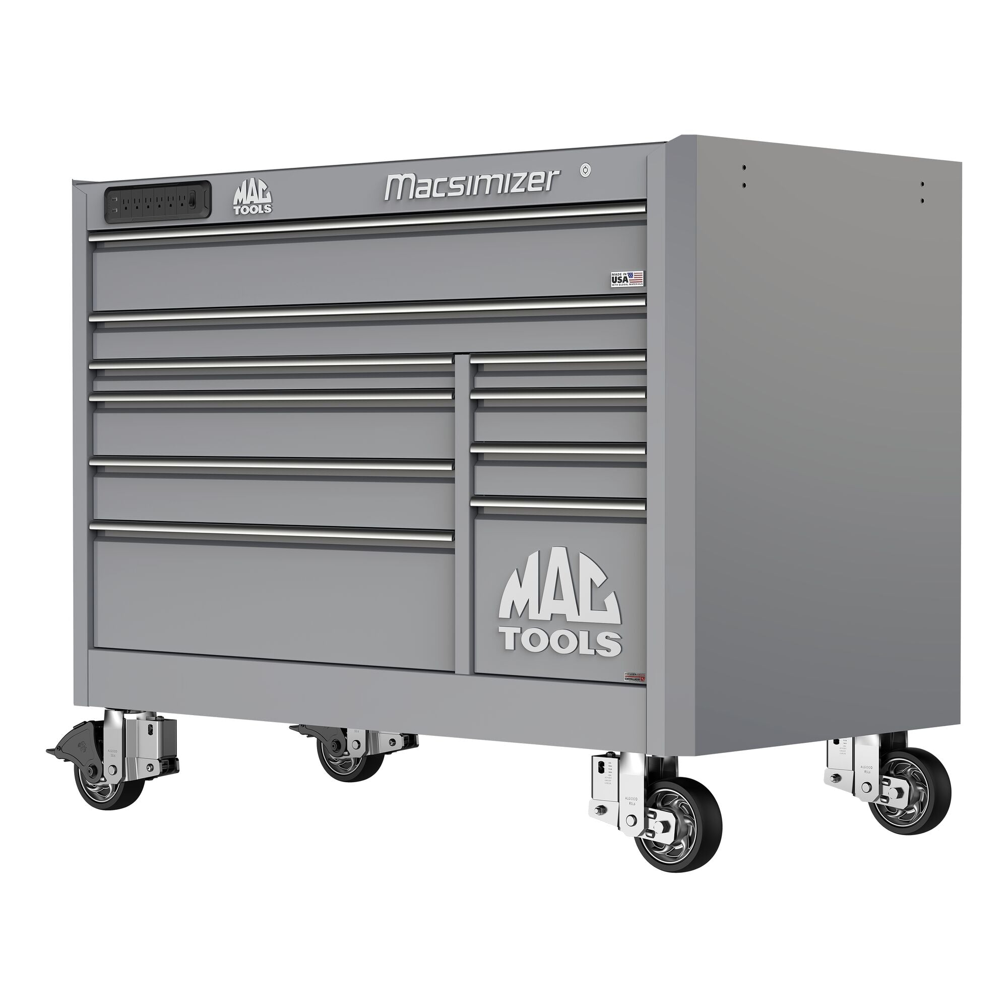 Macsimizer® 10-Drawer Workstation - Mica Gray