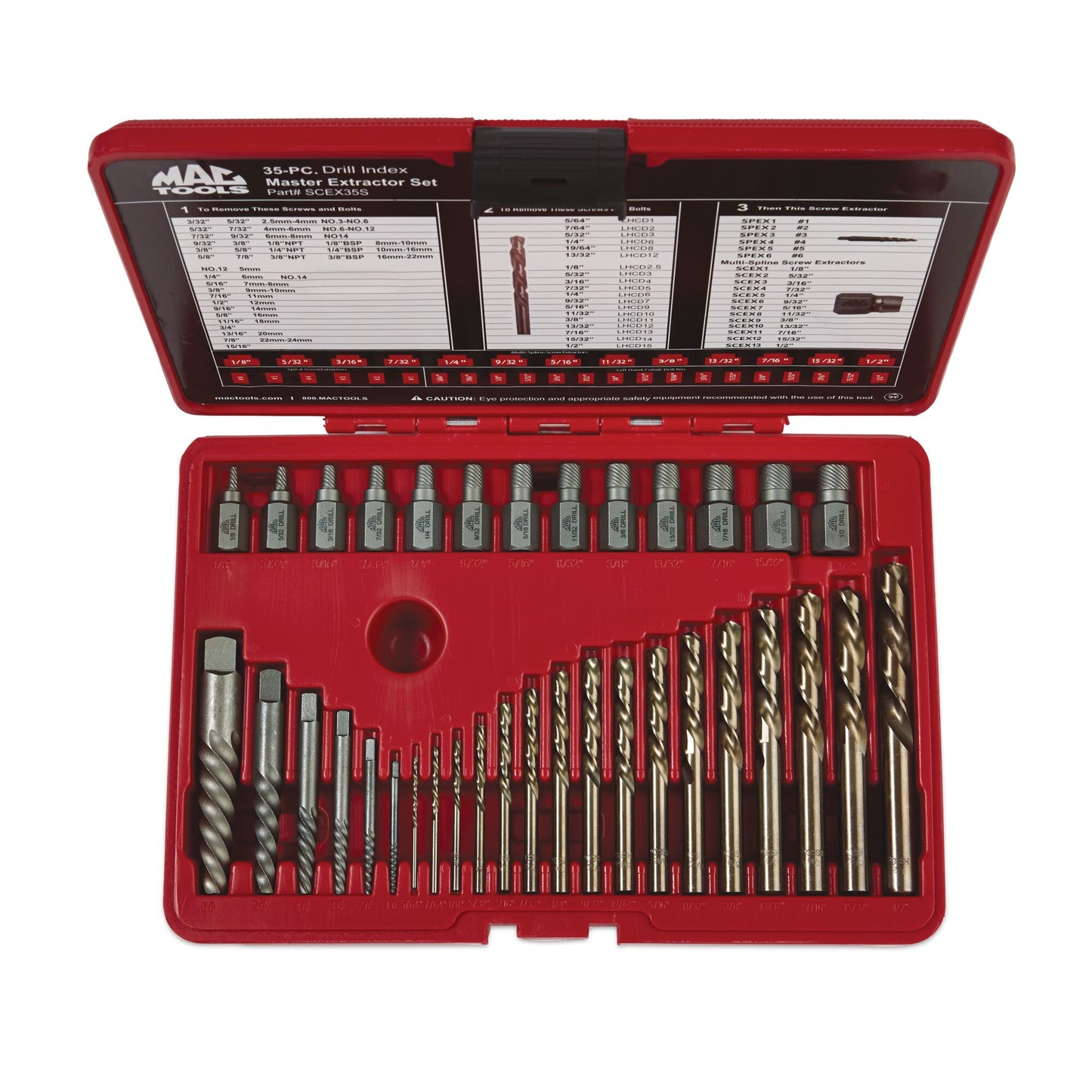 35-PC. Master Extractor Set with Drill Bits