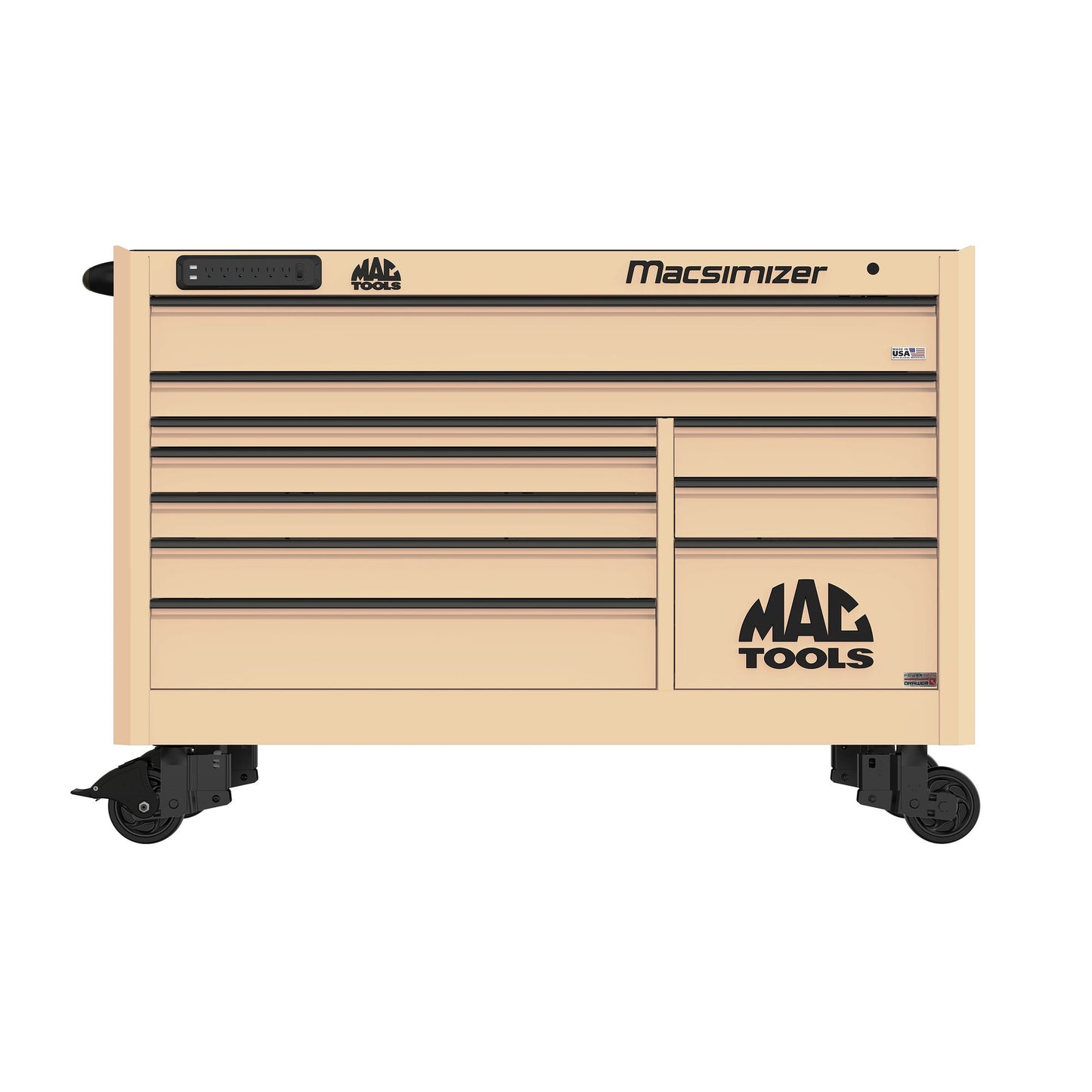 Macsimizer® Series 10-Drawer Workstation with PowerTech™ Drawer - Desert Tan