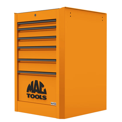 Macsimizer® 6-Drawer Side Box with PowerTech™ Drawer - Fireball Orange