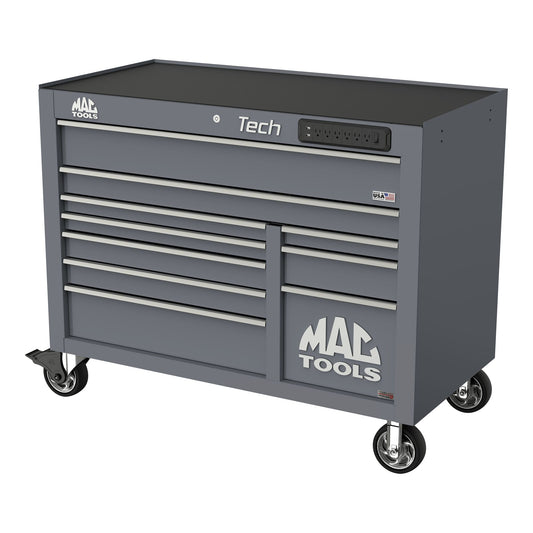 Tech™ Series 10-Drawer Workstation with PowerTech™ Drawer - Carbon Gray