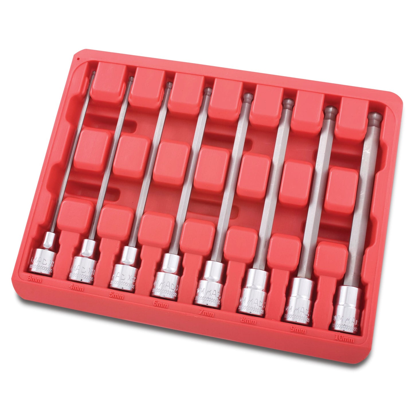 8-PC. 3/8" Drive Metric Long Speed Hex Driver Set