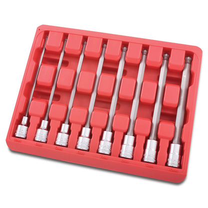 8-PC. 3/8" Drive Metric Long Speed Hex Driver Set