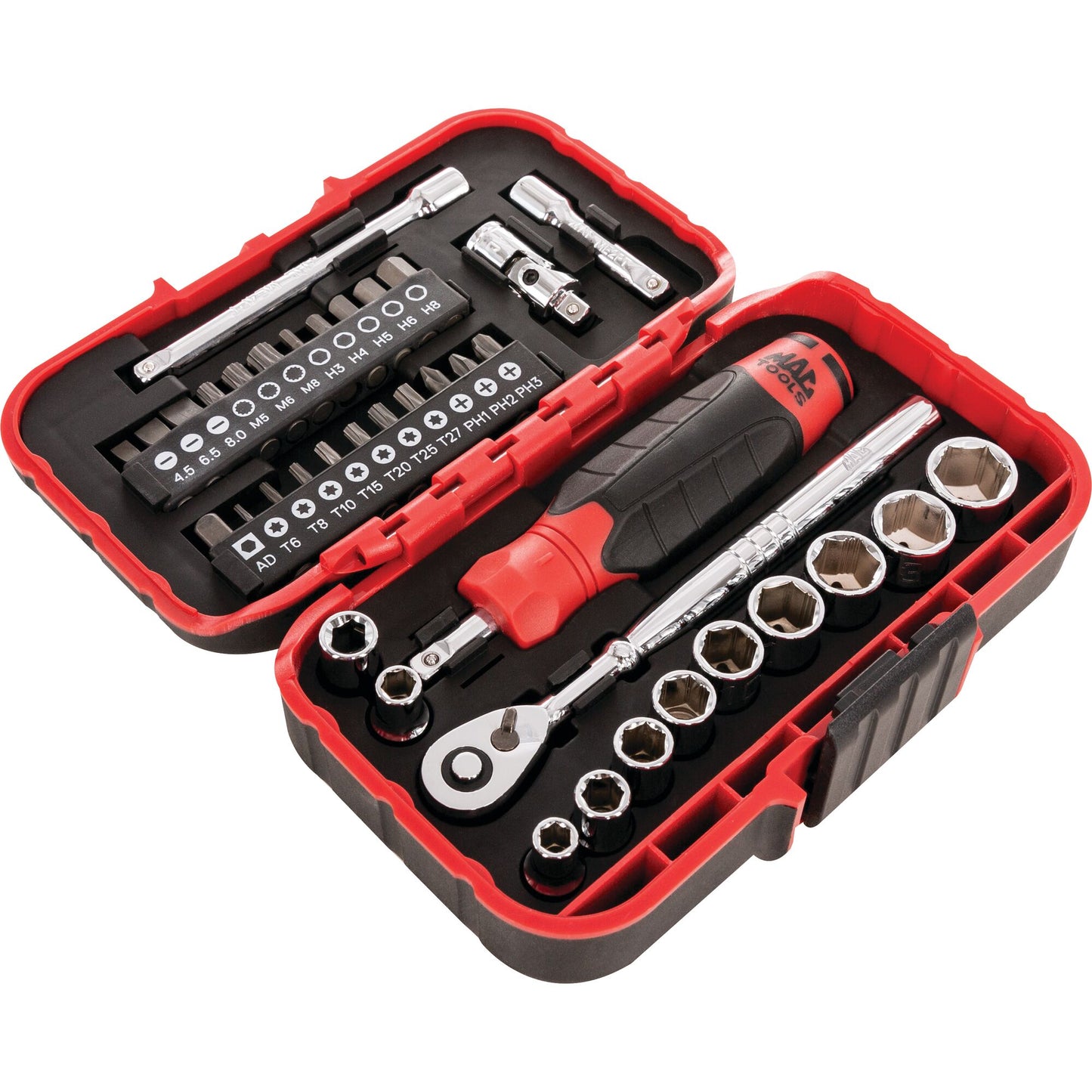 38-PC. 1/4" Drive SAE Precision Torque Micro Set - Red