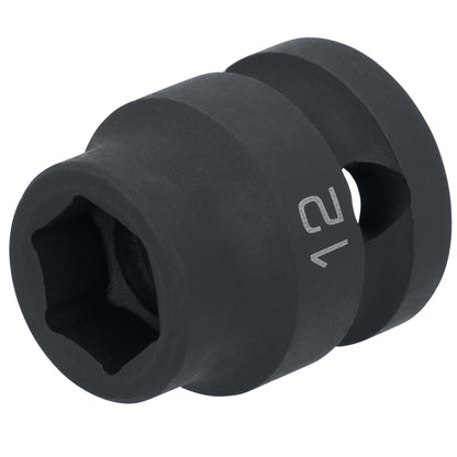 1/2" Drive 6 pt. Stubby Impact Socket - 12mm