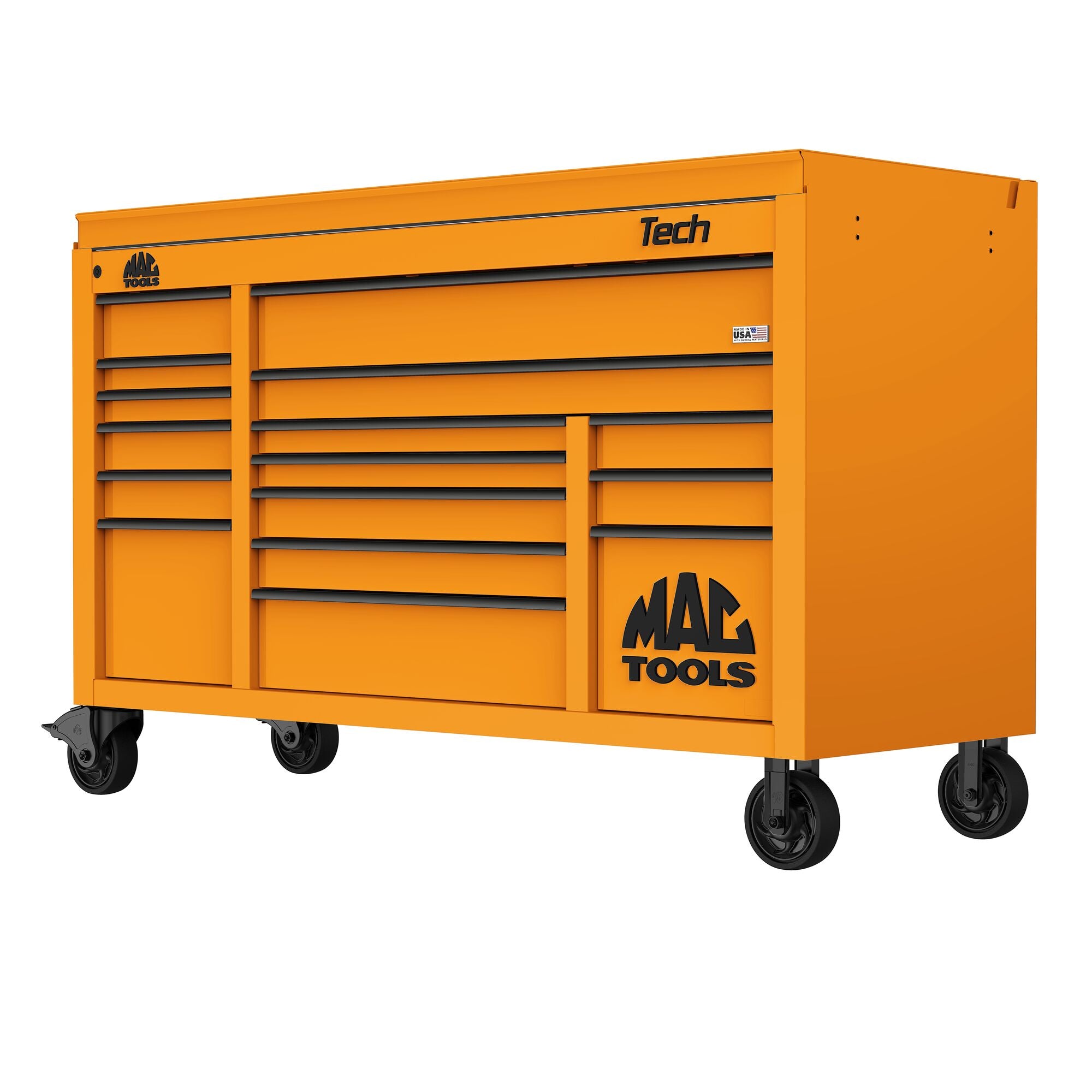メンテナンス MAC TOOLS Tech™ Series 16-Drawer Drop Top Workstation - Fireball Orange