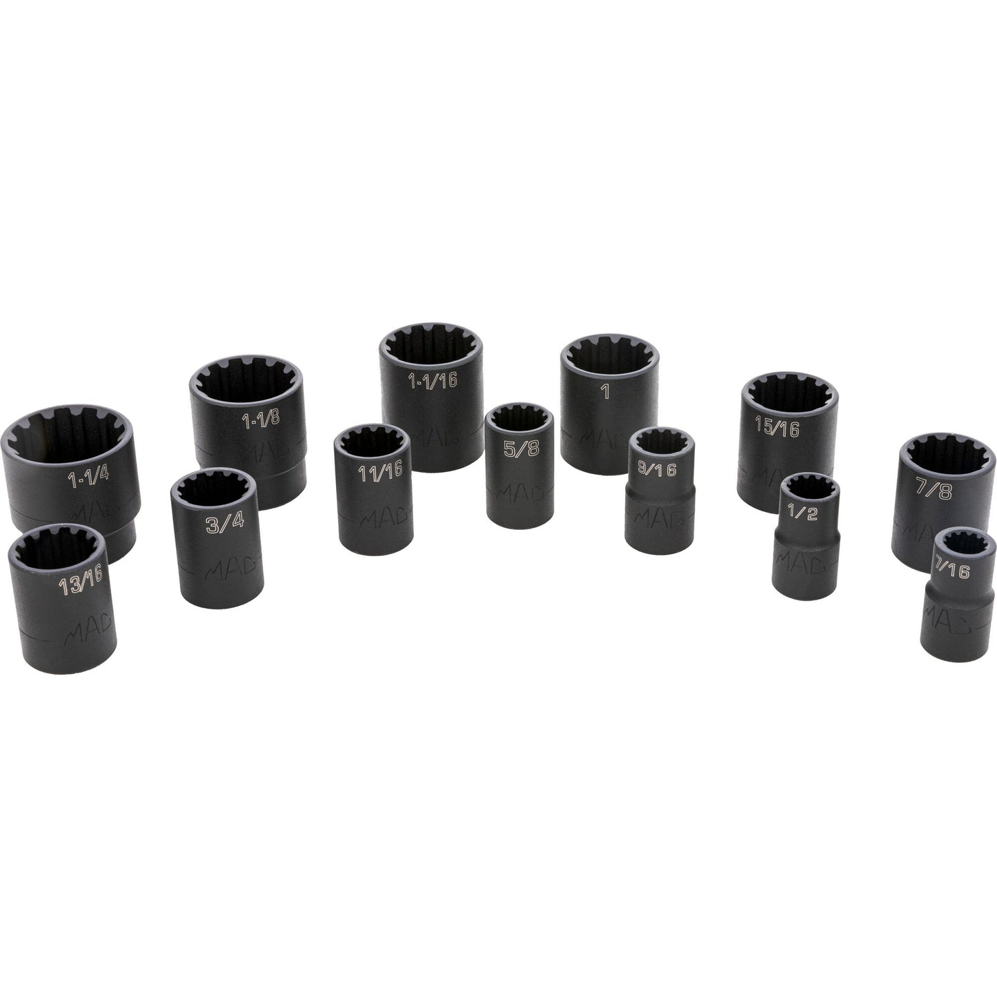 13-PC. 1/2” Drive SAE Spherical Impact Socket Set