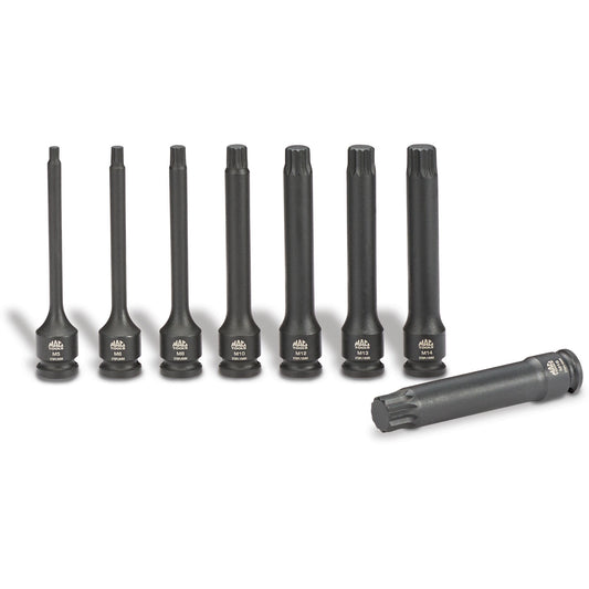 8-PC. Long Impact Triple Square Driver Set