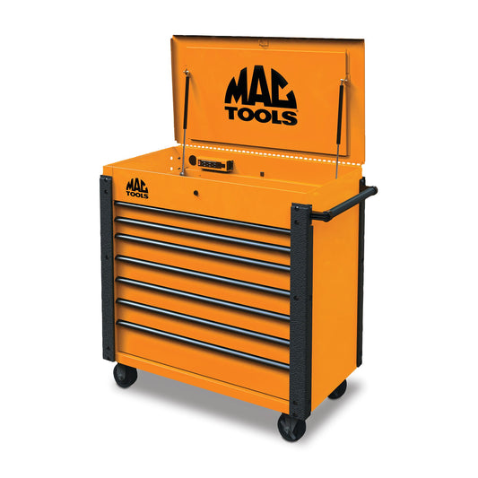 7-Drawer Utility Cart - Fireball Orange