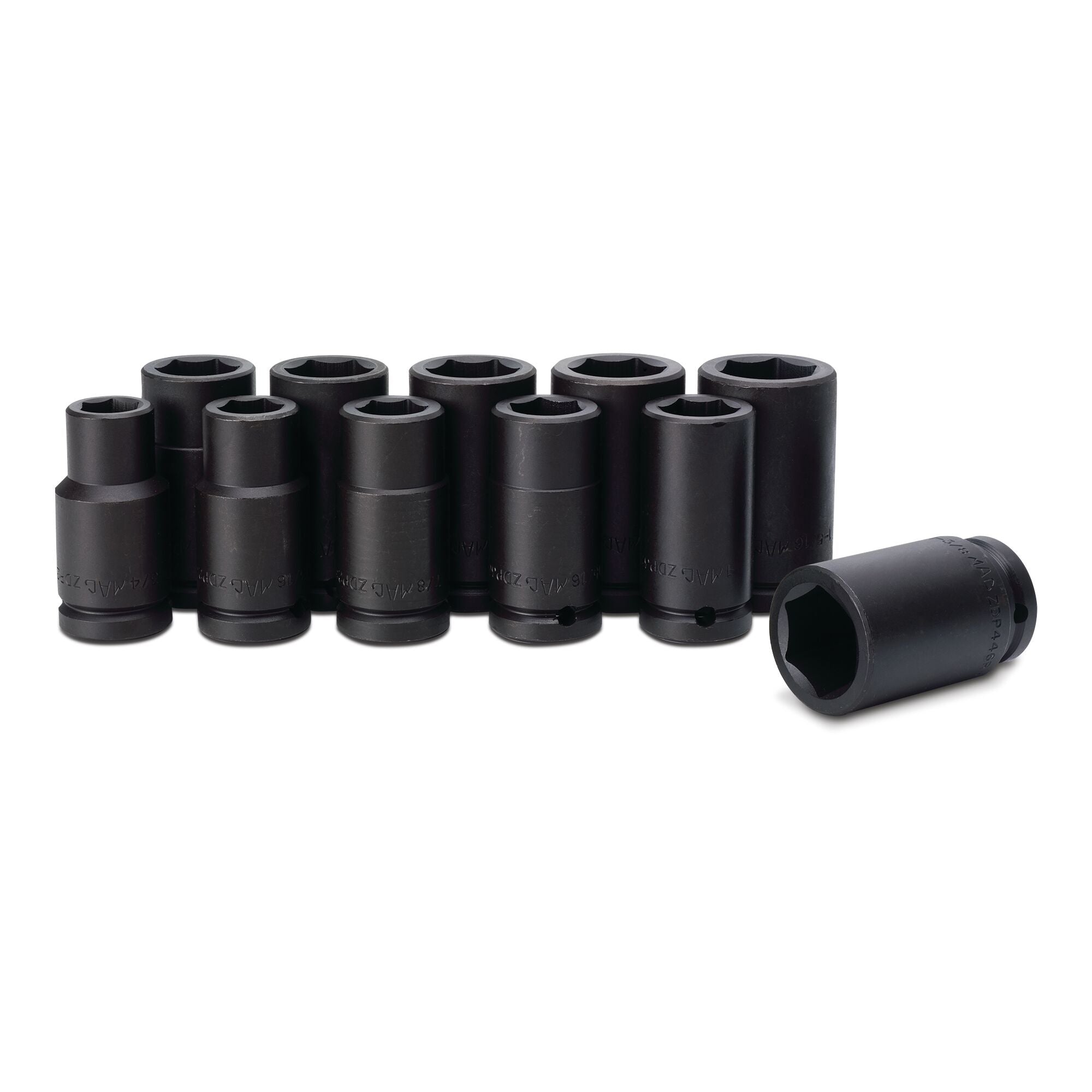 Sockets, Deep Impact SAE in Metal Tray 3/4