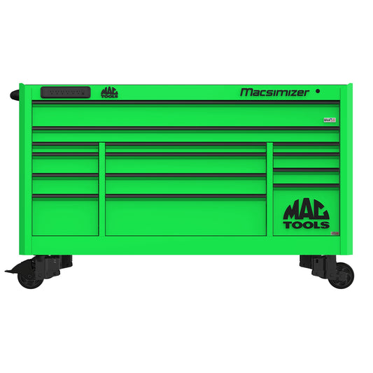 Macsimizer® Series 14-Drawer Workstation with PowerTech™ Drawer - Lime Green