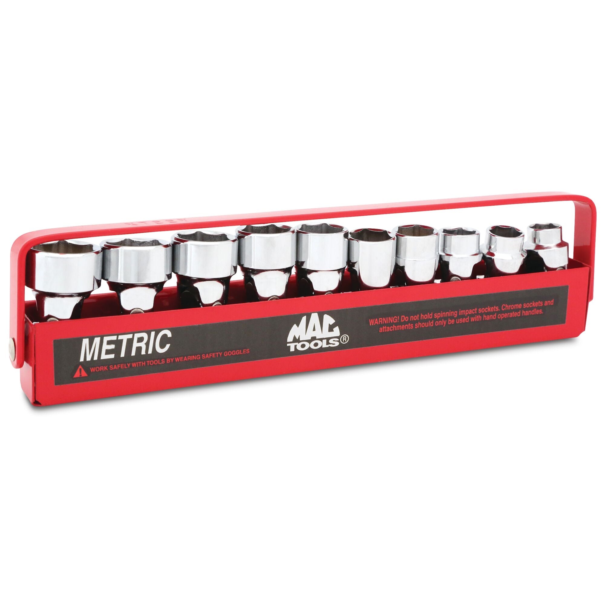 Socket Set, Universal Metric in Metal Tray 3/8